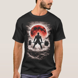 Camiseta Peso muerto en Red Moon - Arte Japonés de Fisicocu