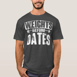 Camiseta Pesos antes de Fechas de levantar el ejercicio car