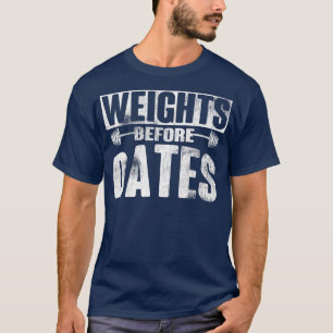 Camiseta Pesos antes de Fechas de levantar el ejercicio car
