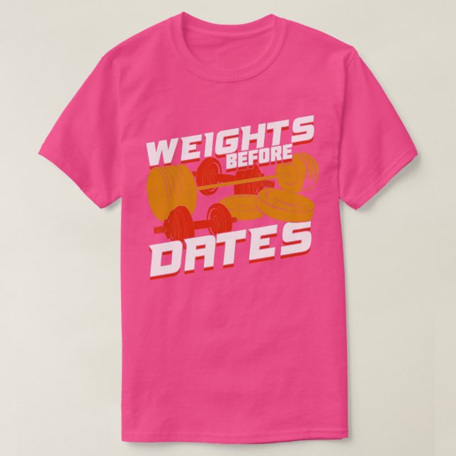 Camiseta Pesos antes de las fechas (Diseño del anverso)