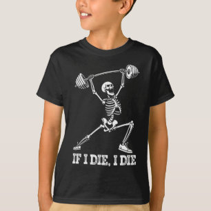 Camiseta Pesos de elevación de esqueleto Gimnasio de entren