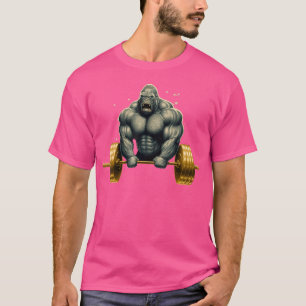 Camiseta Pesos de elevación del entrenamiento del gimnasio 