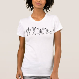Camiseta Pesos de iluminación de los esqueletos de Hallowee