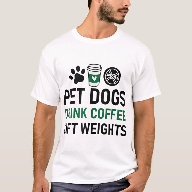 Camiseta Pesos de levadura de café para perros mascotas (Anverso)