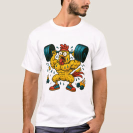 Camiseta Pesos fuertes de elevación del pollo