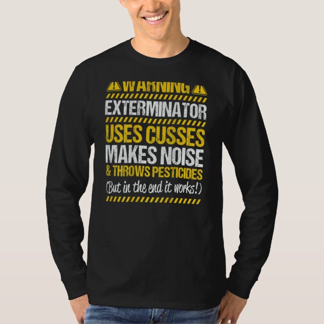 Camiseta Pest Control Throws Pesticides Exterminator (Anverso)