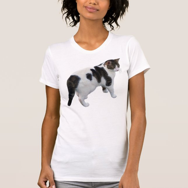 Camiseta Pestaña Blanca Con Parches Oscuros (Anverso)