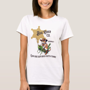 Camiseta Pestaña Cuidada De Gato De Vaquero Occidental