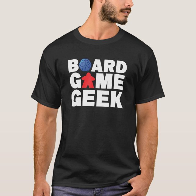 Camiseta Pestaña de juego de tablero geek (Anverso)