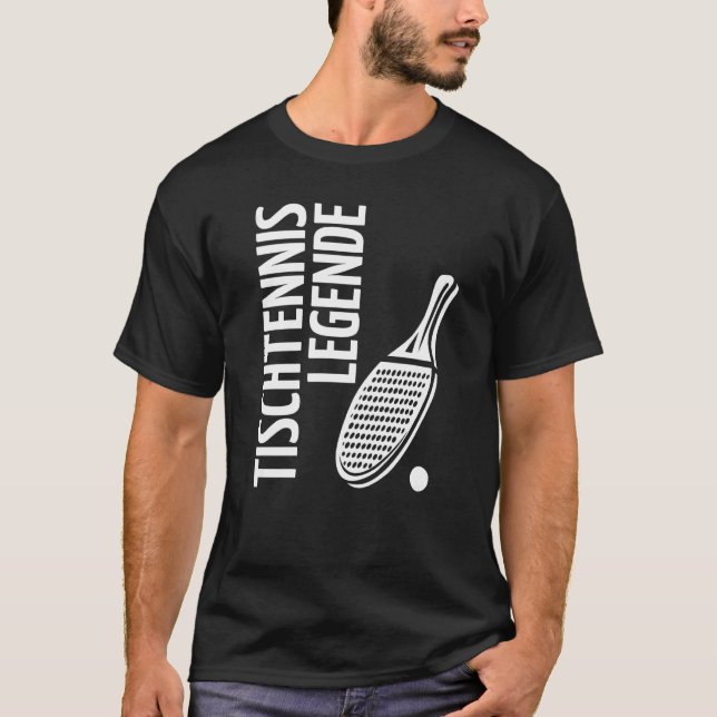 Camiseta Pestaña del jugador de tenis de mesa con leyenda d (Anverso)