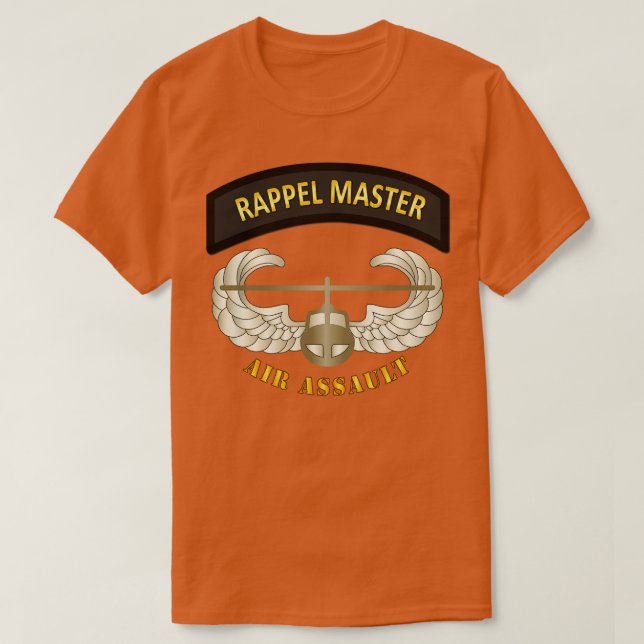 Camiseta Pestaña principal de Rappel con placa (Diseño del anverso)