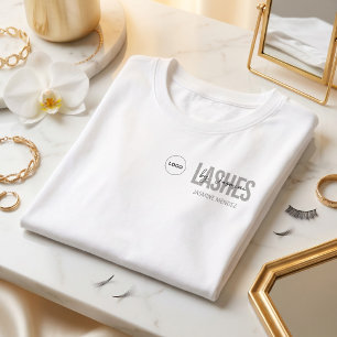 Camiseta Pestañas minimalistas logotipo de Artis personal e
