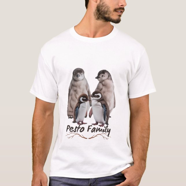 Camiseta Pesto El Pingüino Famoso Pájaro con Esencia Famili (Anverso)