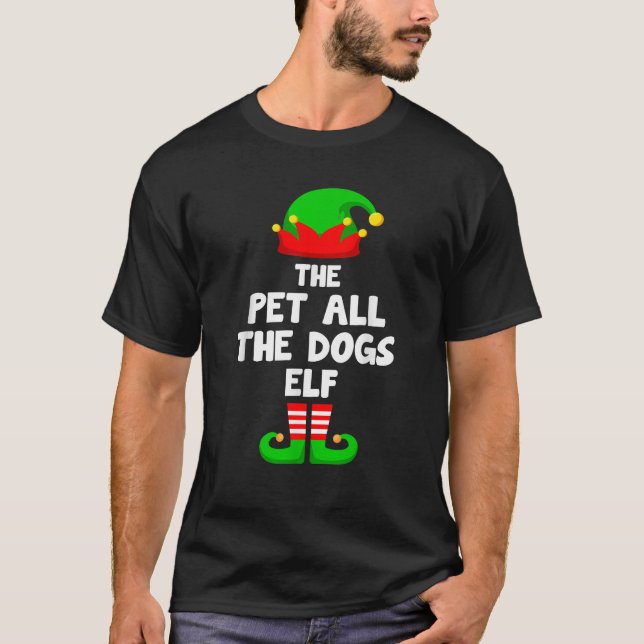 Camiseta Pet All The Dogs Elf Matching Family Christmas  (Anverso)