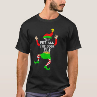 Camiseta Pet All The Dogs Elf Matching Family Group Christm