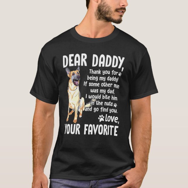 Camiseta Pet dog German Shepherd  fathers day (Anverso)