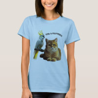 Pet Lover British Shorthair Cat & Cockatoo Bird