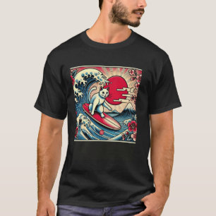 Camiseta Pet Lover Mt. Fuji Sunset japonés Wave Art Surfin