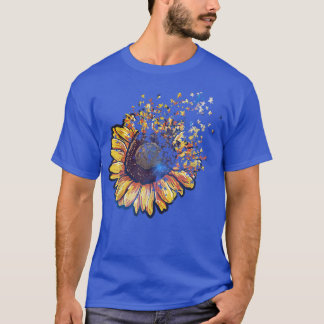 Camiseta Pétalos de girasol coloridos agitando T-Shir
