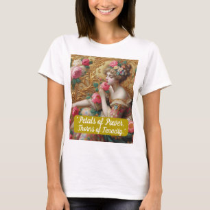 Camiseta "Pétalos de poder, cánticos de tenacidad".