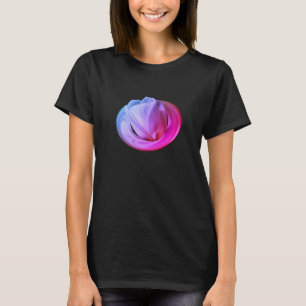 Camiseta Pétalos De Tulipán Blanco Tintado Abstracto Floral