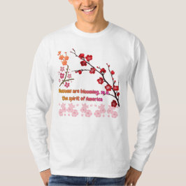 Camiseta Pétalos en armonía rosa blanco