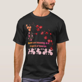 Camiseta Pétalos en Armonía Rosa negro