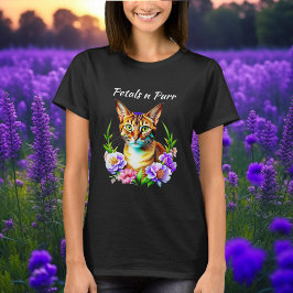 Camiseta Pétalos y flores de gato y Bonito puros
