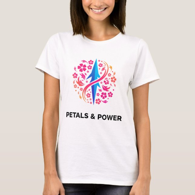 Camiseta Petals y mujeres con poder (Anverso)