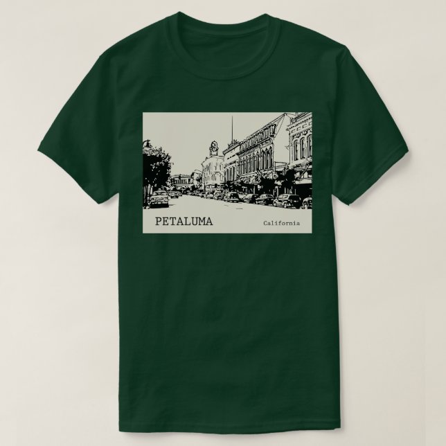Camiseta Petaluma California TShirt 1 (Diseño del anverso)