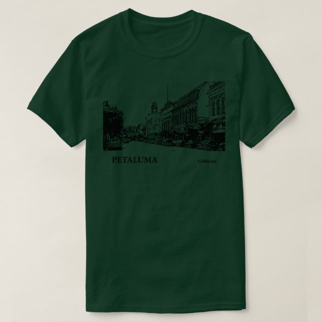 Camiseta Petaluma California TShirt 3 (Diseño del anverso)