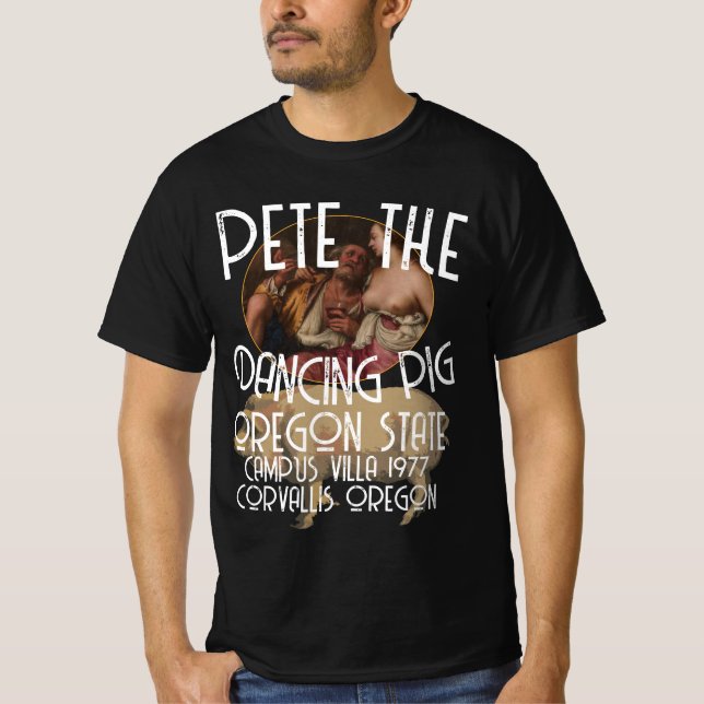 CAMISETA PETE DANCING PIG OREGON STATE 1977 (Anverso)