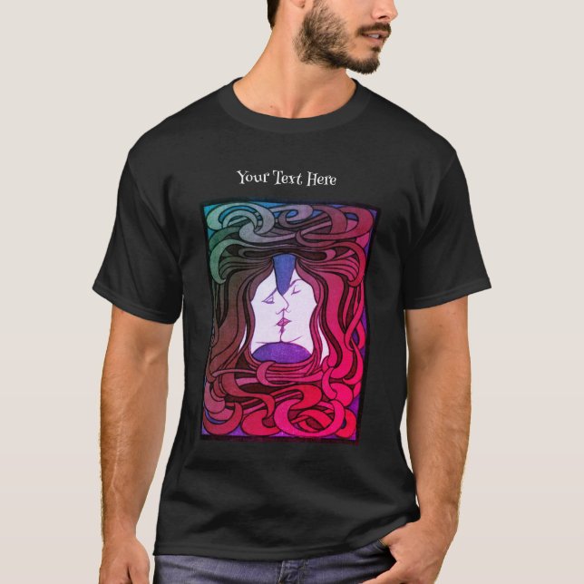 Camiseta Peter Behrens Kiss Love Resumen Art Nouveau (Anverso)