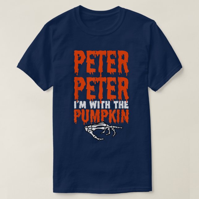 Camiseta Peter, estoy con la Copa de Disfraces de Halloween (Diseño del anverso)