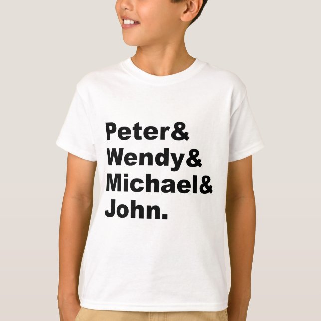 Camiseta Peter Pan de J.M. Barrie | Peter Wendy Michael Joh (Anverso)