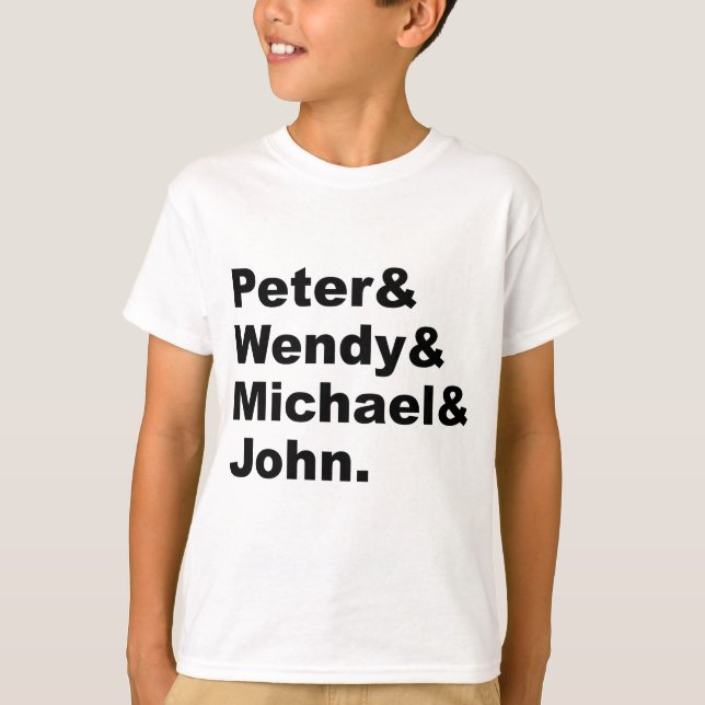 Camiseta Peter Pan de J.M. Barrie | Peter Wendy Michael Joh (Anverso)