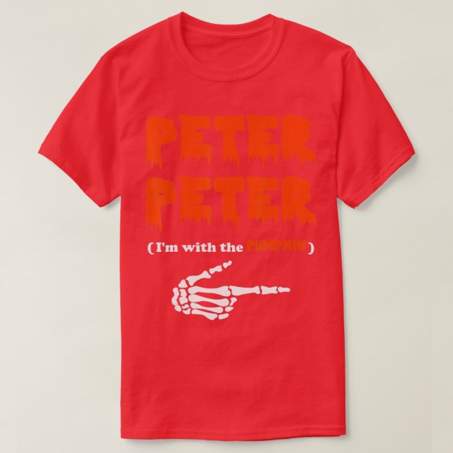 Camiseta Peter Peter, con el disfraz de calabaza Halloween (Diseño del anverso)