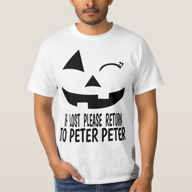 Camiseta Peter Peter Pumpkin Eater Wife Couples Costume  (Anverso)