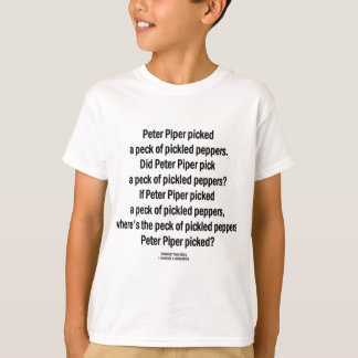 Camiseta Peter Piper Peck Peppers Recolectadas (Twister de