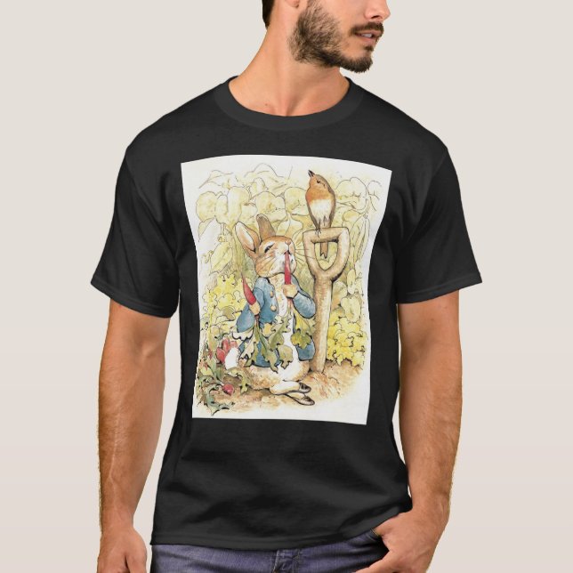 Camiseta Peter Rabbit en el jardín - Beatriz Potter Classi (Anverso)