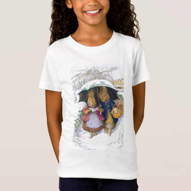 Camiseta Peter Rabbit (paraguas) (Anverso)