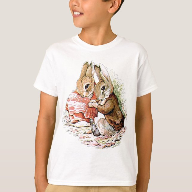 Camiseta Peter Rabbit y Benjamin Bunny planean su incursión (Anverso)