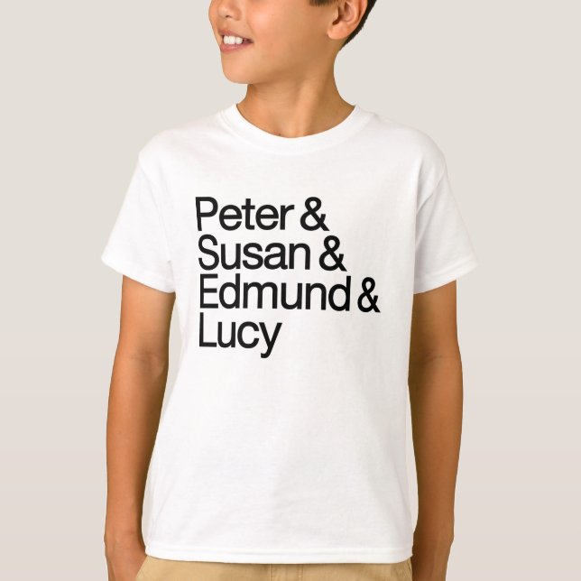 Camiseta Peter & Susan & Edmund & Lucy T-Shirt para niños (Anverso)