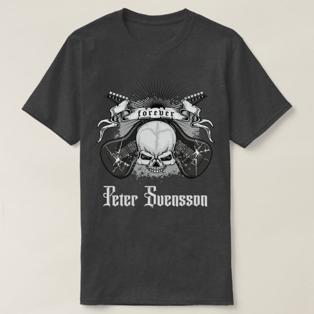 Camiseta peter svensson guitaris forever  (Diseño del anverso)