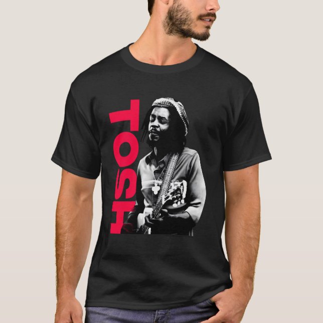 Camiseta Peter Tosh Con Foto De Arranque De Guitar Adrian (Anverso)