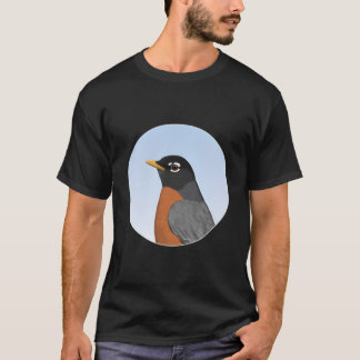Camiseta Petirrojo Americano Ornitólogo de Aves de Jardín