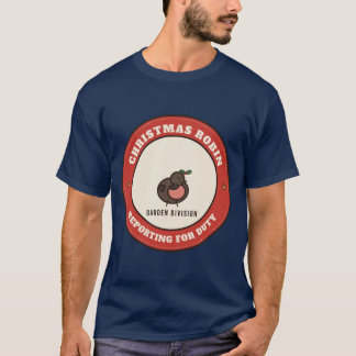Camiseta Petirrojo de Navidad: Informando para el Deber