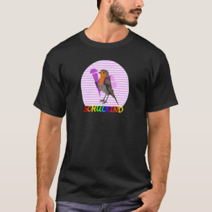Camiseta Petirrojo Primer Día En La Escuela Biólogo De Aves