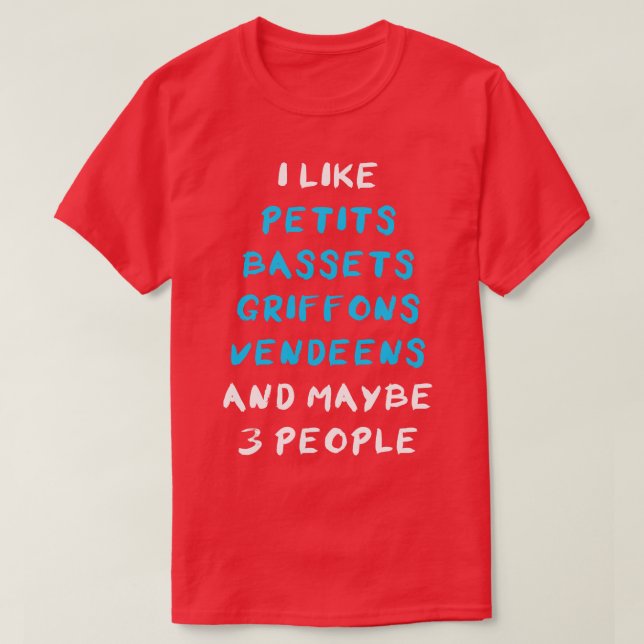 Camiseta Petit Basset Griffon Vendeen (Diseño del anverso)