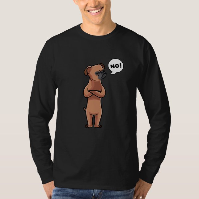 Camiseta Petit Brabancon Stubborn Dog (Anverso)